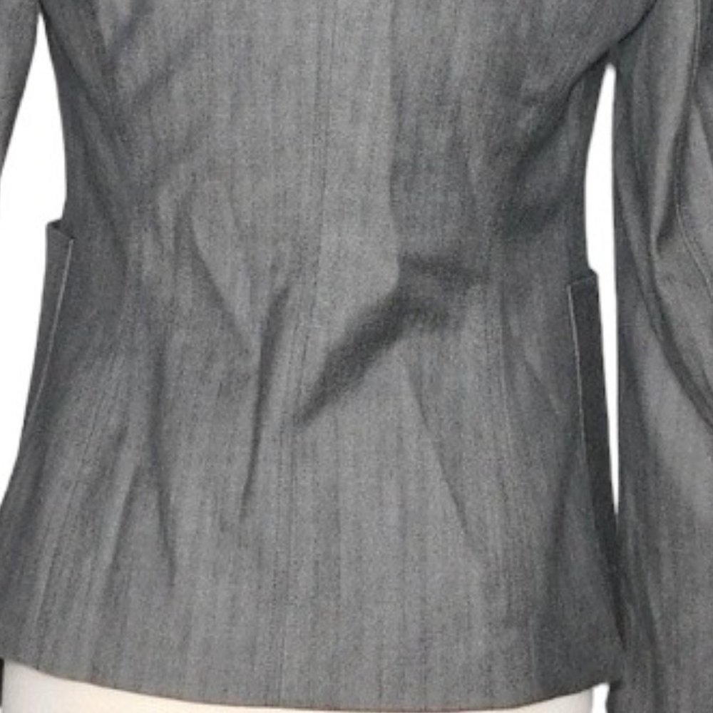 Express Stretch 3 Button Wool Blend Grey Stripe B… - image 5